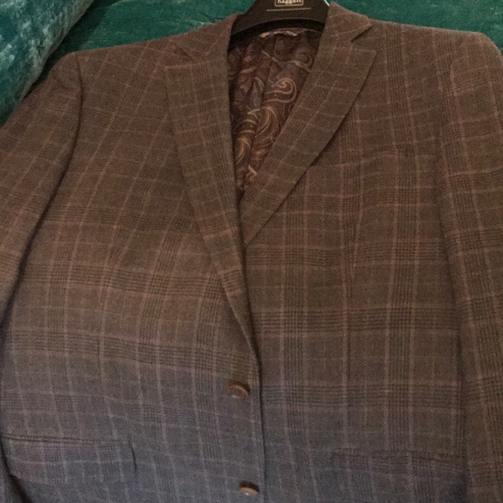 Tallia suit coat.. grey with purple highlights